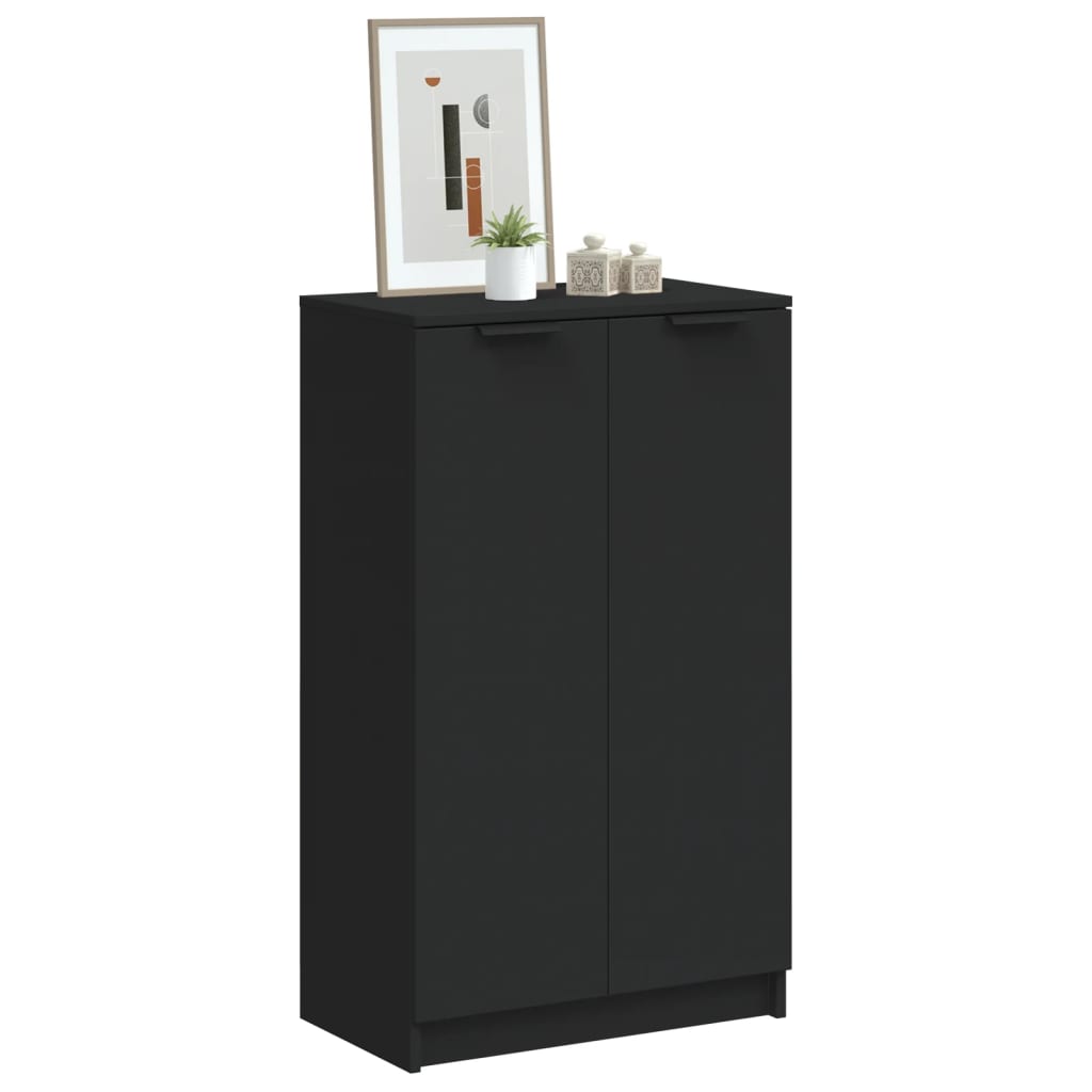 Scarpiera Nera 59x35x100 cm in Legno Multistrato - homemem39