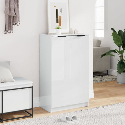 Scarpiera Bianco Lucido 59x35x100,5 cm in Legno Multistrato - homemem39