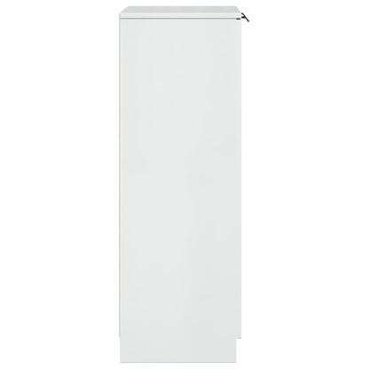 Scarpiera Bianco Lucido 59x35x100,5 cm in Legno Multistrato - homemem39
