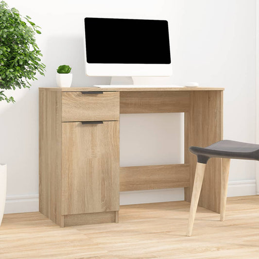 Scrivania Rovere Sonoma 100x50x75 cm in Legno Multistrato - homemem39