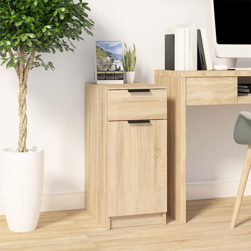 Armadietto da Scrivania Rovere Sonoma 33,5x50x75 cm Legno | homemem39