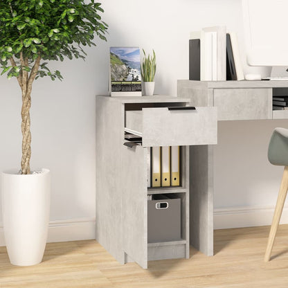 Armadietto da Scrivania Grigio Cemento 33,5x50x75 cm Legno - homemem39