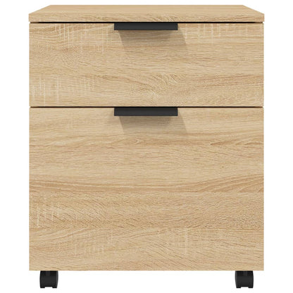 Schedario con Ruote Rovere Sonoma 45x38x54 cm Legno Multistrato - homemem39