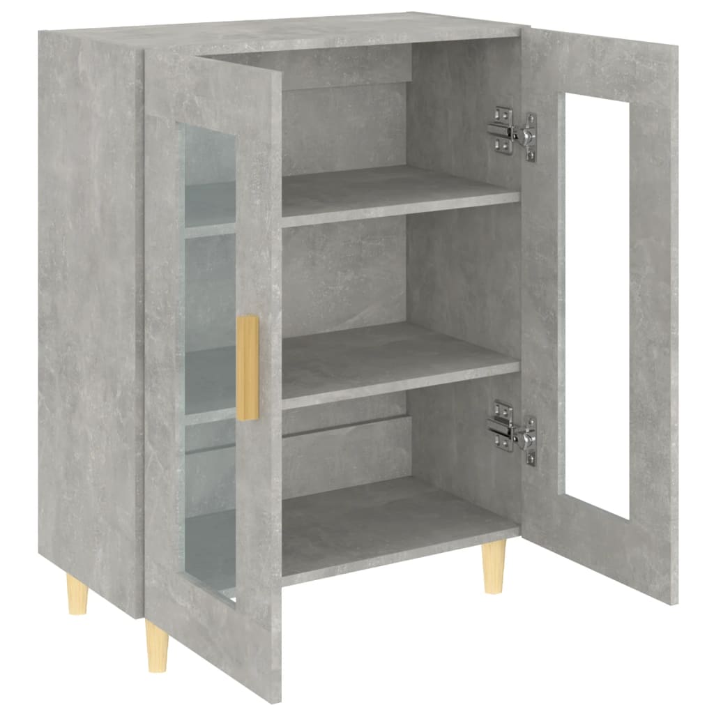 Credenza Grigio Cemento 69,5x34x90 cm in Legno Multistrato - homemem39