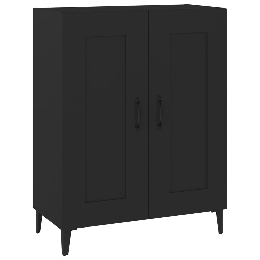 Credenza Nera 69,5x34x90 cm in Legno Multistrato - homemem39