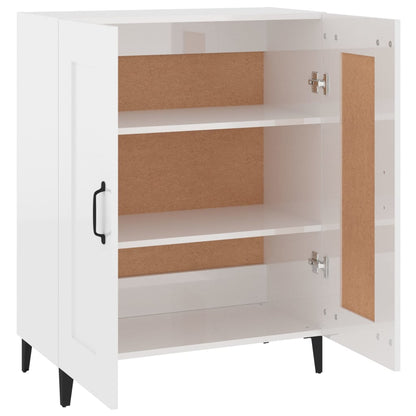 Credenza 69,5x34x90 cm in Legno Multistrato Bianco Lucido - homemem39