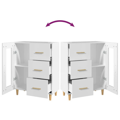 Credenza Bianca 69,5x34x90 cm in Legno Multistrato - homemem39