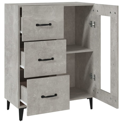 Credenza Grigio Cemento 69,5x34x90 cm in Legno Multistrato - homemem39