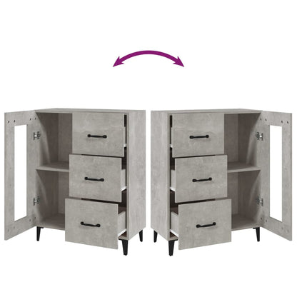 Credenza Grigio Cemento 69,5x34x90 cm in Legno Multistrato - homemem39