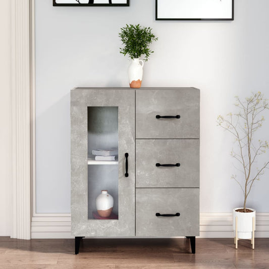 Credenza Grigio Cemento 69,5x34x90 cm in Legno Multistrato - homemem39