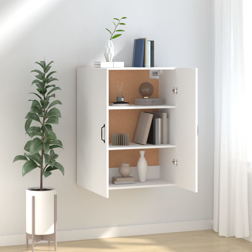 Mobile Pensile Bianco 69,5x34x90 cm in Legno Multistrato | homemem39