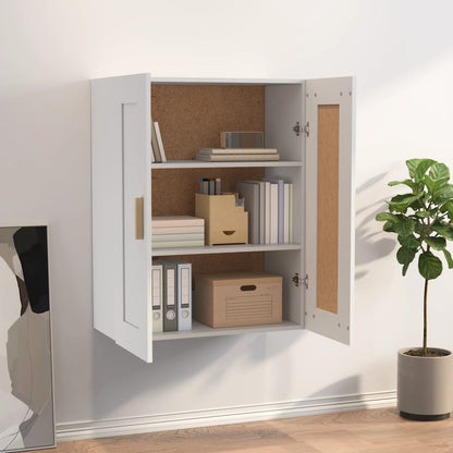 Mobile a Parete Bianco 69,5x32,5x90 cm in Legno Multistrato | homemem39