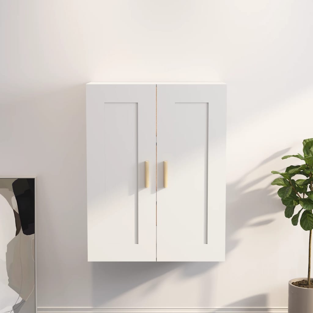 Mobile a Parete Bianco 69,5x32,5x90 cm in Legno Multistrato | homemem39