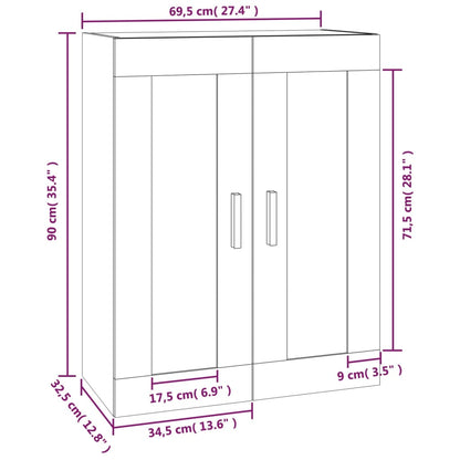 Pensile Rovere Sonoma 69,5x32,5x90 cm in Legno Multistrato | homemem39