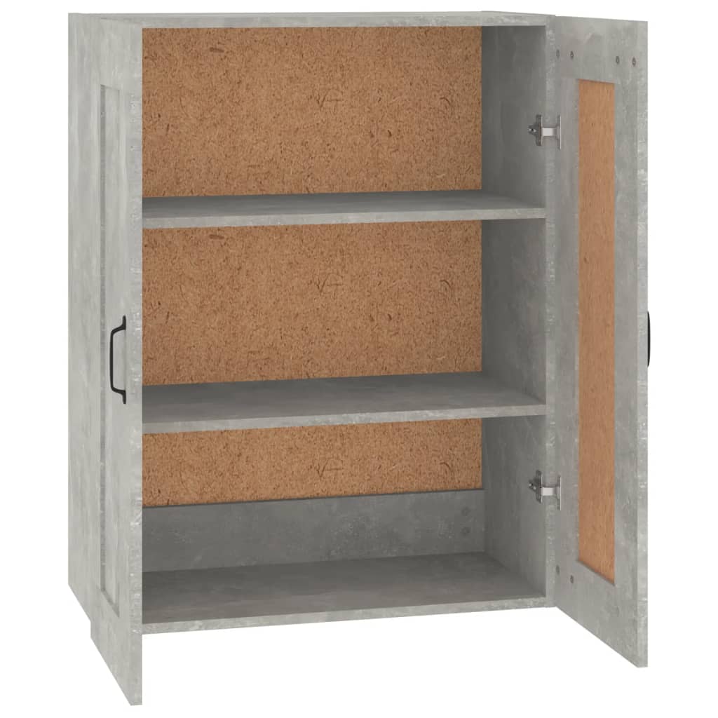 Armadietto Pensile a Parete Grigio Cemento 69,5x32,5x90 cm - homemem39