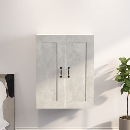 Armadietto Pensile a Parete Grigio Cemento 69,5x32,5x90 cm - homemem39