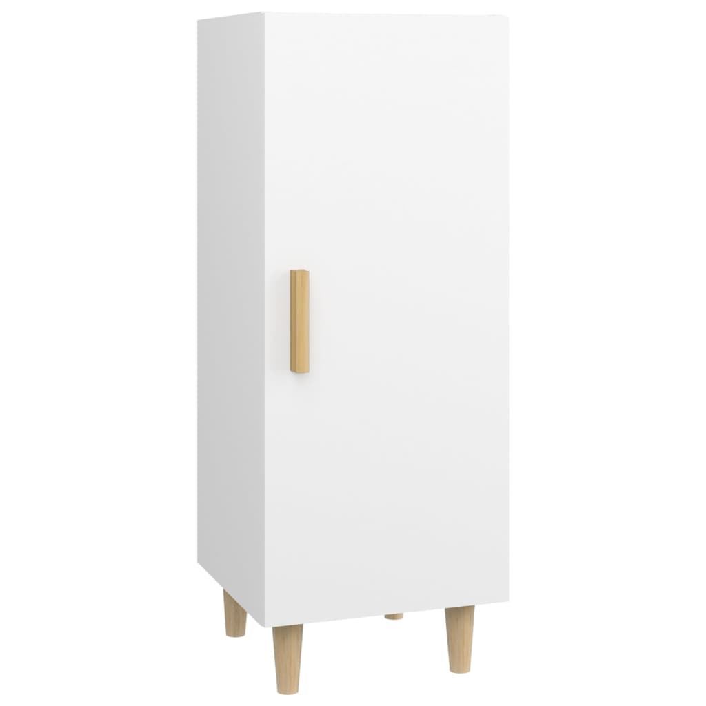 Credenza Bianca 34,5x34x90 cm in Legno Multistrato - homemem39