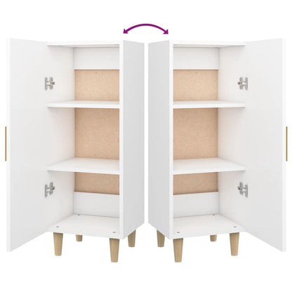 Credenza Bianca 34,5x34x90 cm in Legno Multistrato - homemem39