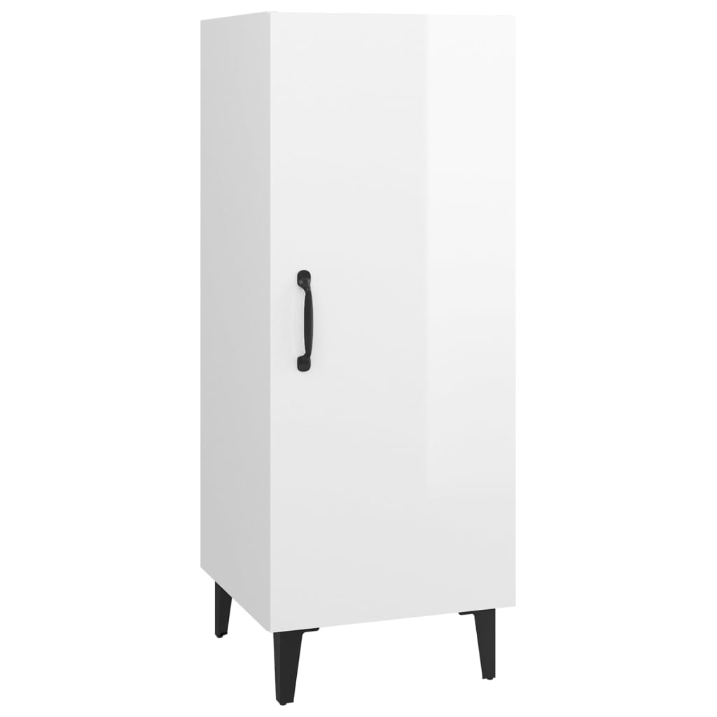 Credenza 34,5x34x90 cm in Legno Multistrato Bianco Lucido - homemem39