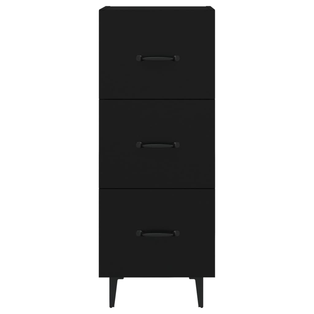 Credenza Nero 34,5x34x90 cm in Legno Multistrato - homemem39