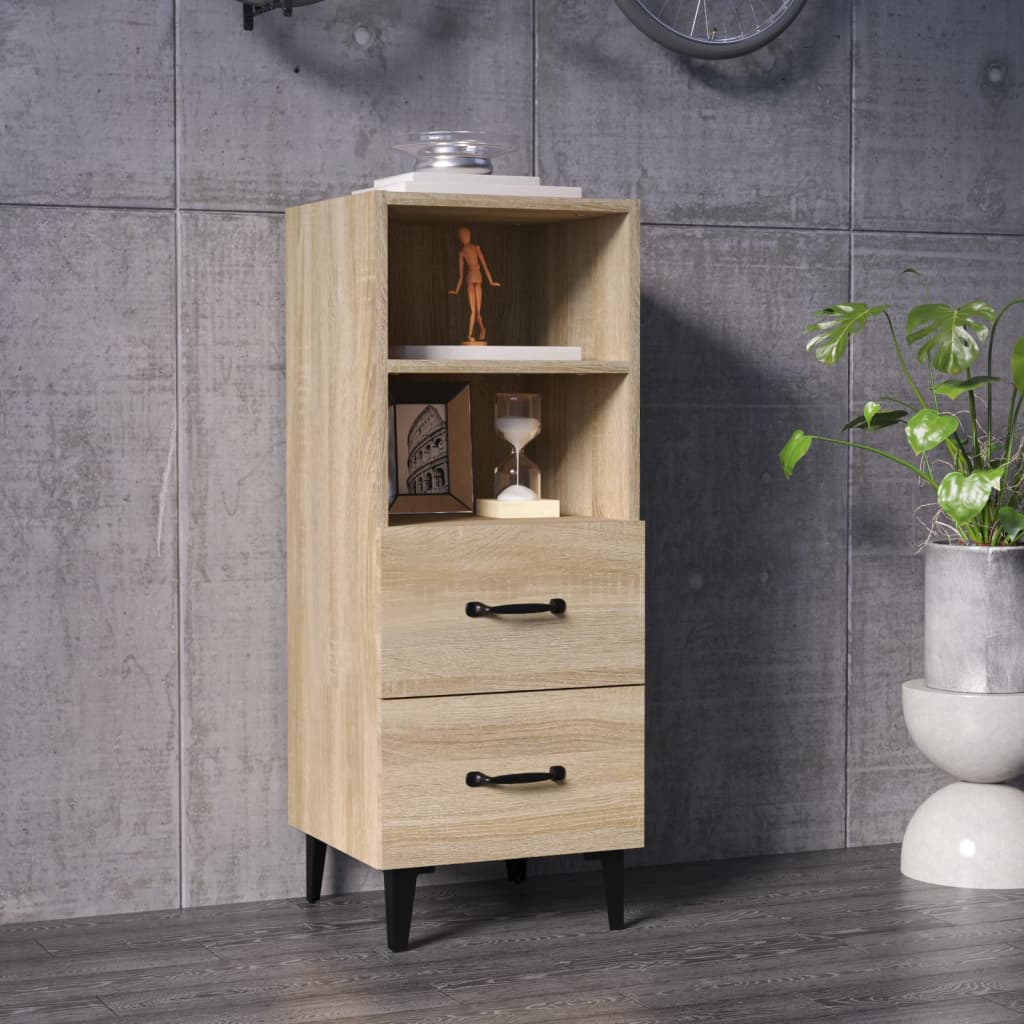 Credenza Rovere Sonoma 34,5x34x90 cm in Legno Multistrato - homemem39