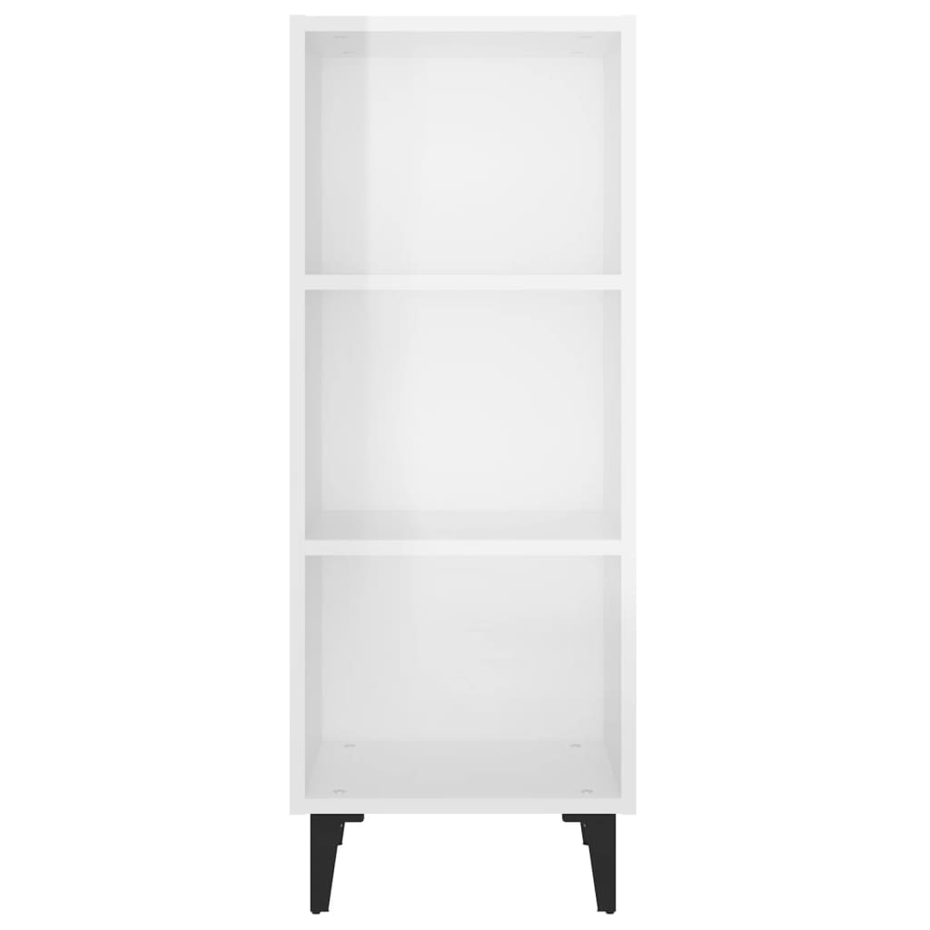 Credenza 34,5x34x90 cm in Legno Multistrato Bianco Lucido - homemem39