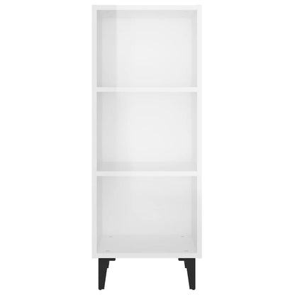 Credenza 34,5x34x90 cm in Legno Multistrato Bianco Lucido - homemem39