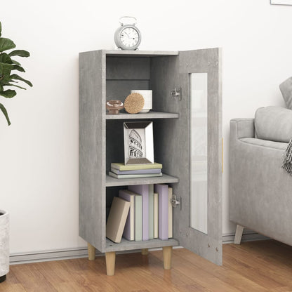 Credenza Grigio Cemento 34,5x34x90 cm in Legno Multistrato - homemem39