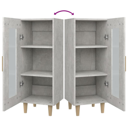 Credenza Grigio Cemento 34,5x34x90 cm in Legno Multistrato - homemem39