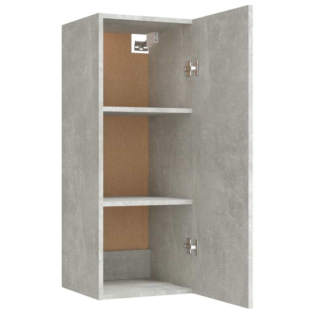 Armadietto a Muro Grigio Cemento 34,5x34x90cm Legno Multistrato | homemem39