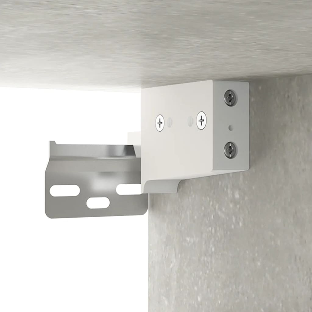 Armadietto a Muro Grigio Cemento 34,5x34x90cm Legno Multistrato | homemem39