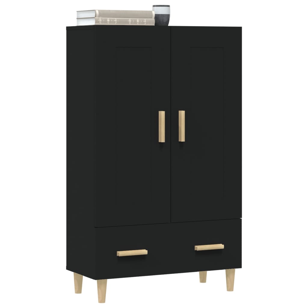 Black Sideboard 70x31x115 cm in Multilayer Wood