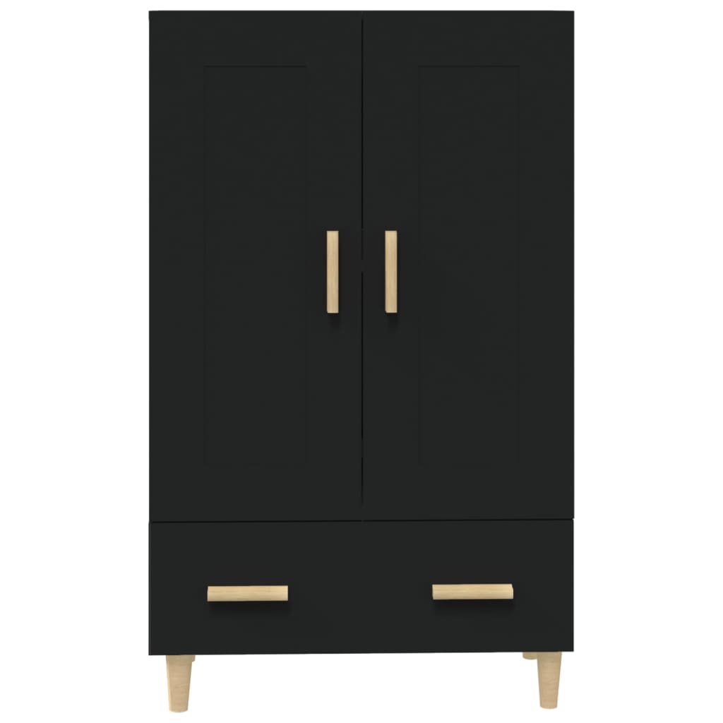 Black Sideboard 70x31x115 cm in Multilayer Wood