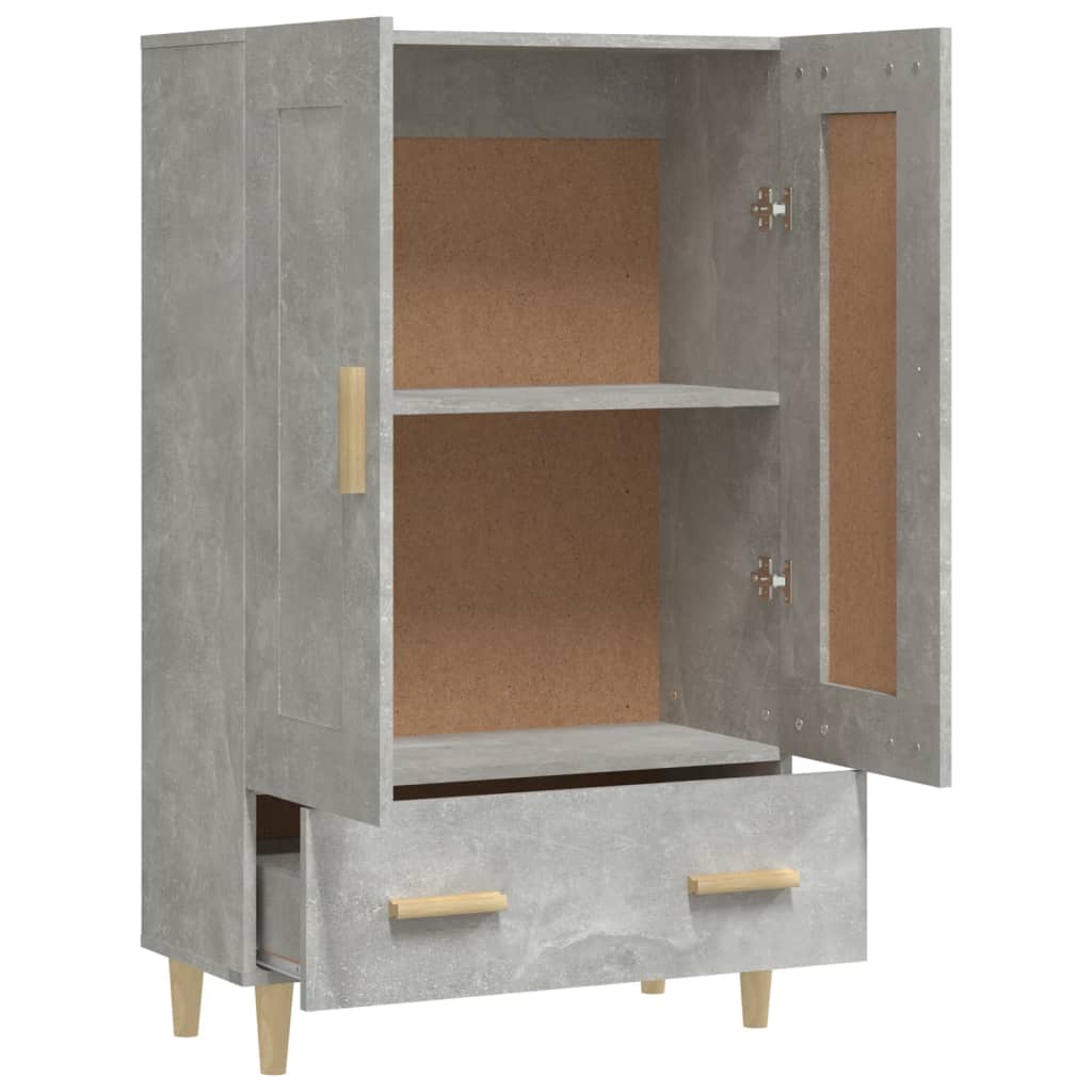 Credenza Grigio Cemento 70x31x115 cm in Legno Multistrato - homemem39