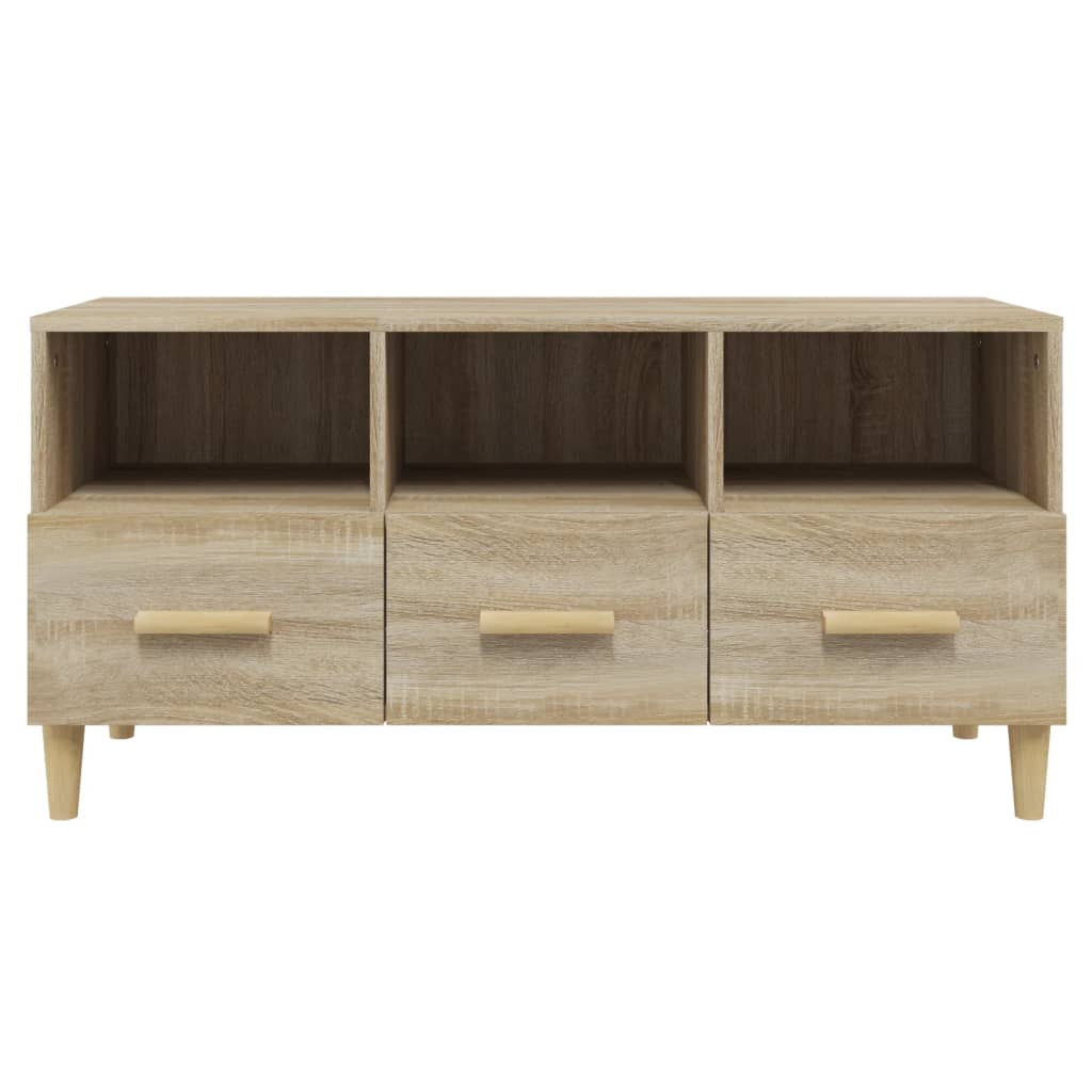 Mobile Porta TV Rovere Sonoma 102x36x50 cm Legno Multistrato | homemem39
