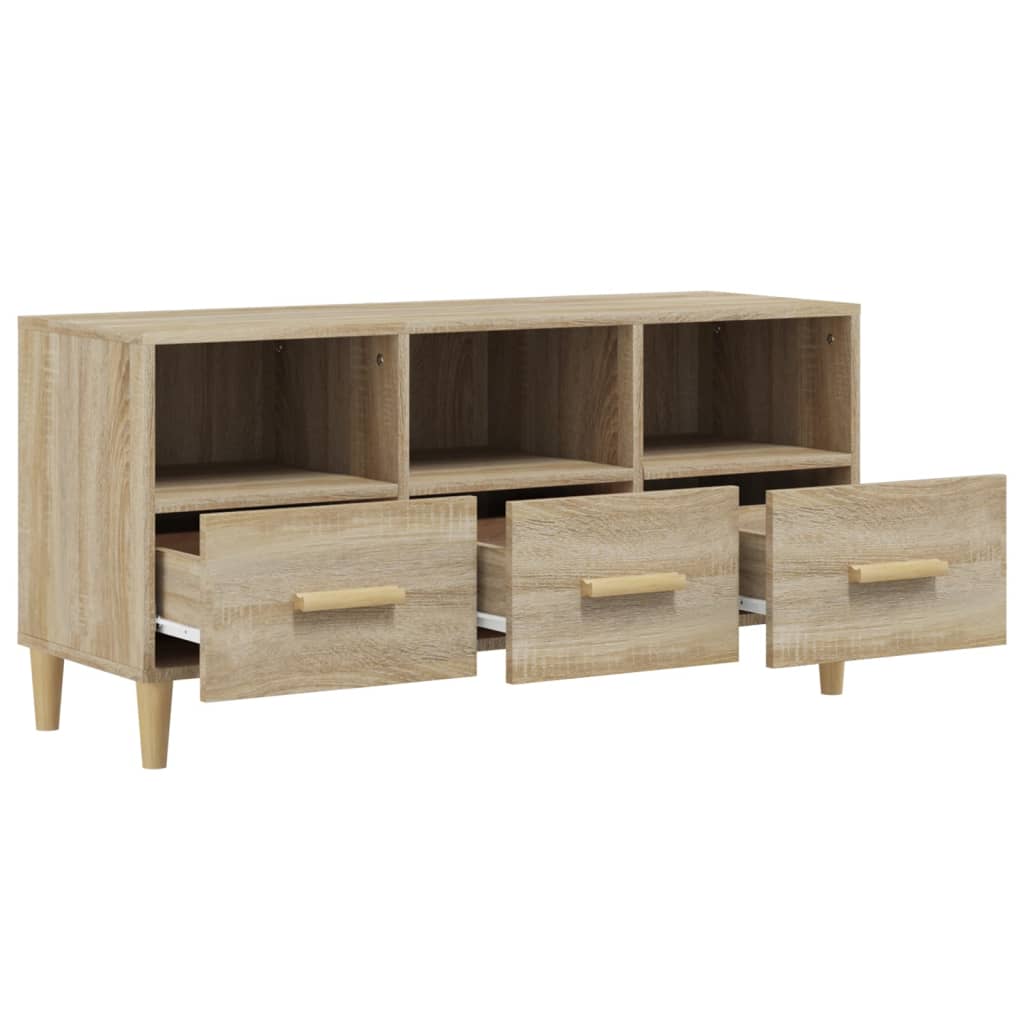 Mobile Porta TV Rovere Sonoma 102x36x50 cm Legno Multistrato - homemem39