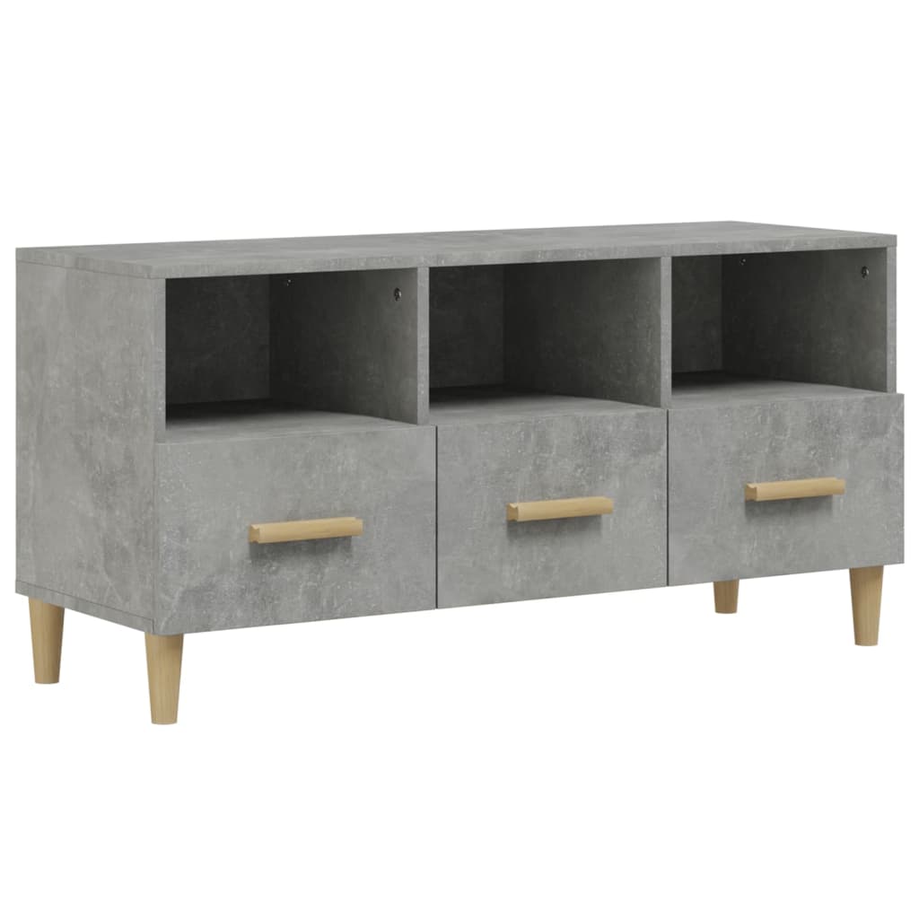 Mobile Porta TV Grigio Cemento 102x36x50 cm Legno Multistrato - homemem39