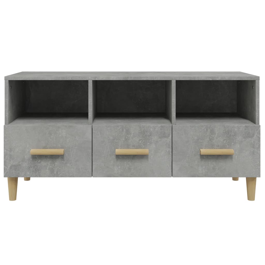 Mobile Porta TV Grigio Cemento 102x36x50 cm Legno Multistrato - homemem39