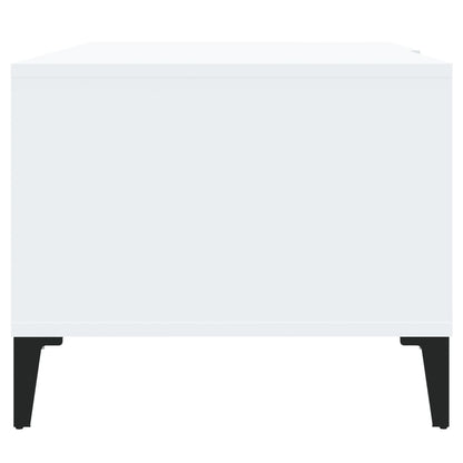 Tavolino da Salotto Bianco 90x50x40 cm in Legno Multistrato
