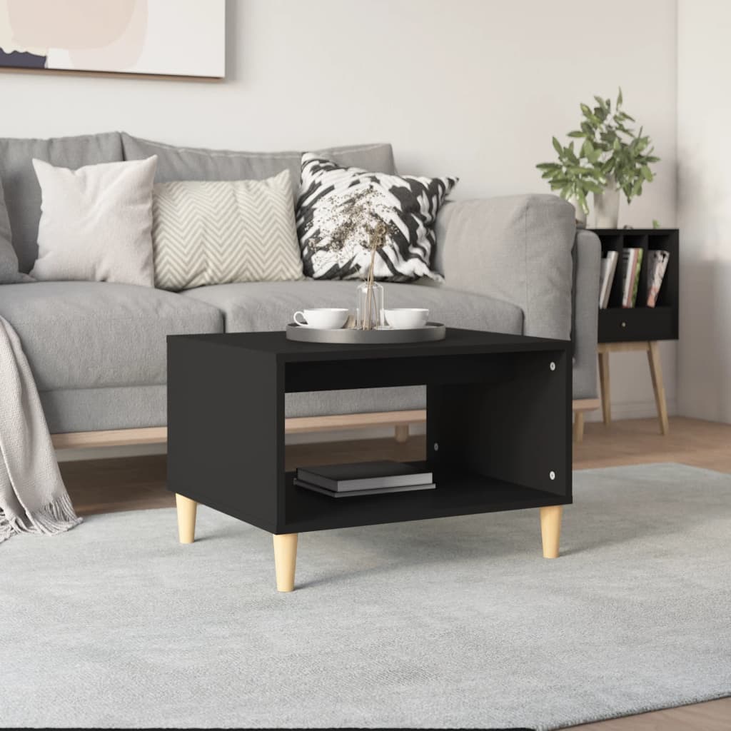 Tavolino da Salotto Nero 60x50x40 cm in Legno Multistrato | homemem39