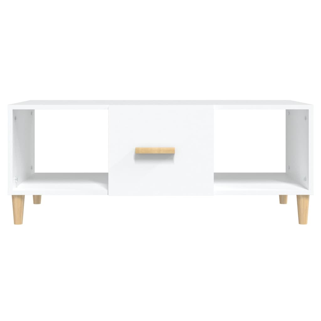 Tavolino da Salotto Bianco 102x50x40 cm in Legno Multistrato | homemem39