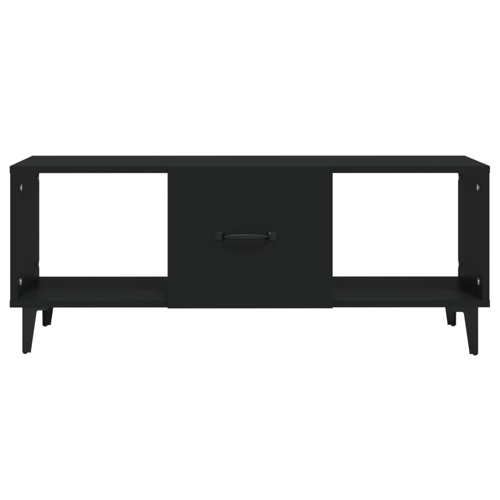 Tavolino da Salotto Nero 102x50x40 cm in Legno Multistrato | homemem39