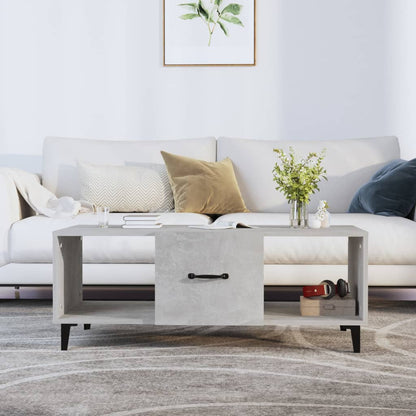 Tavolino Salotto Grigio Cemento 102x50x40 cm Legno Multistrato | homemem39