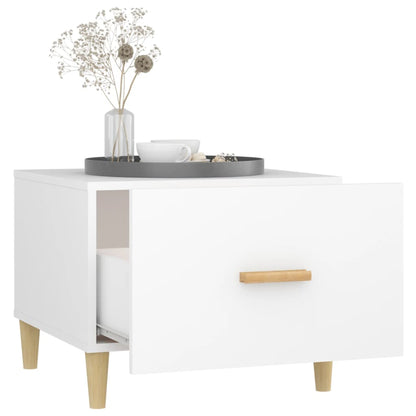 Tavolini da Salotto 2 pz Bianchi 50x50x40 cm Legno Multistrato | homemem39