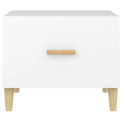 Tavolini da Salotto 2 pz Bianchi 50x50x40 cm Legno Multistrato | homemem39