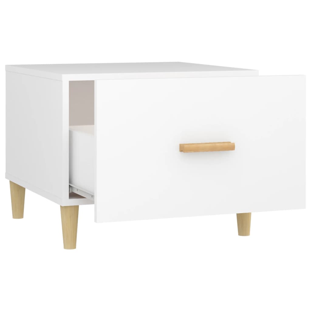 Tavolini da Salotto 2 pz Bianchi 50x50x40 cm Legno Multistrato | homemem39