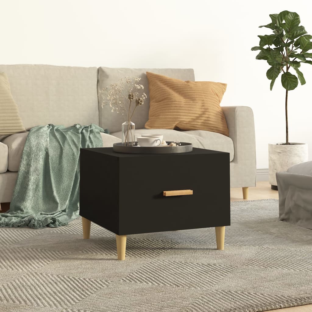 Tavolini da Salotto 2 pz Neri 50x50x40 cm in Legno Multistrato | homemem39