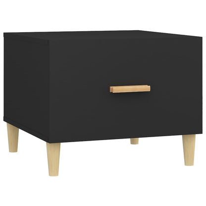 Tavolini da Salotto 2 pz Neri 50x50x40 cm in Legno Multistrato | homemem39