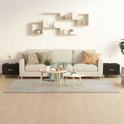 Tavolini da Salotto 2 pz Neri 50x50x40 cm in Legno Multistrato | homemem39