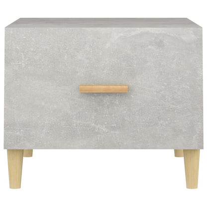Tavolino Salotto Grigio Cemento 50x50x40 cm Legno Multistrato